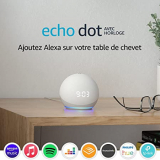 Enceinte connectée avec horloge Echo Dot pour 39,99€ au lieu de 69,99€