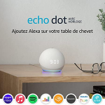 Enceinte connectée avec horloge Echo Dot pour 39,99€ au lieu de 69,99€